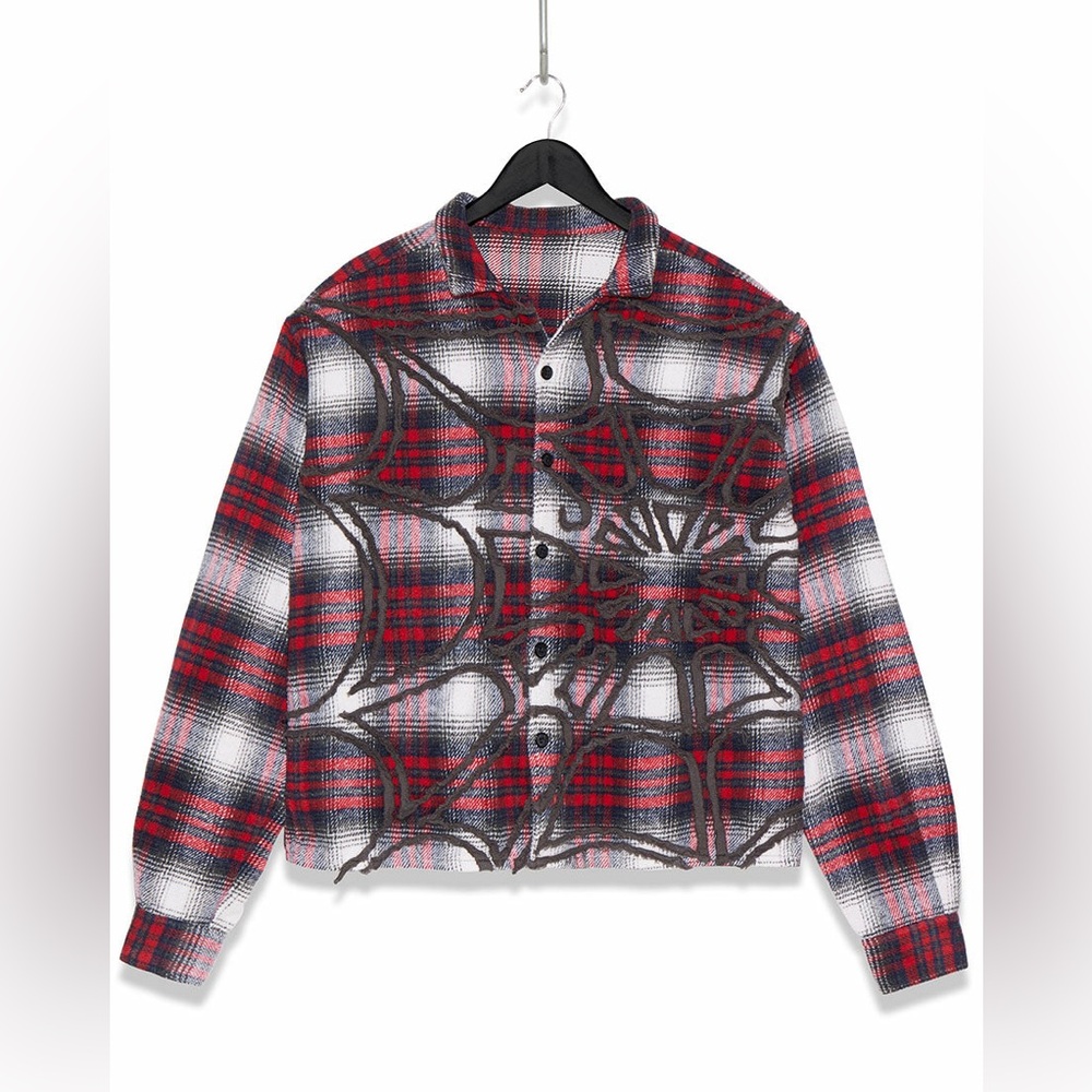 Vale Spider Web Flannel Red